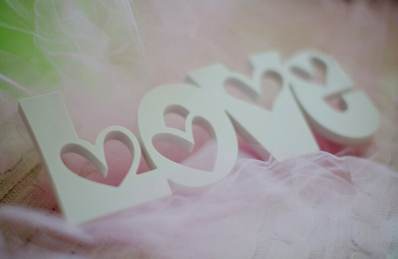 White Love Letters — Pink
