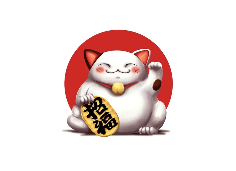 White Lucky Cat