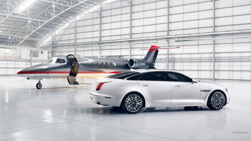 White Luxury Car and Jet — Serene