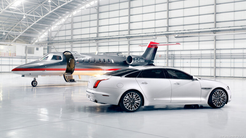 White Luxury Car and Jet