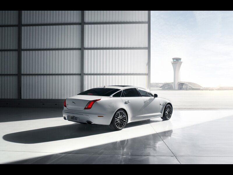 White luxury car at airport