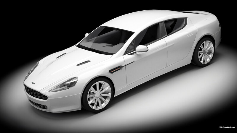 White Luxury Car — Dramatic, 3d Render