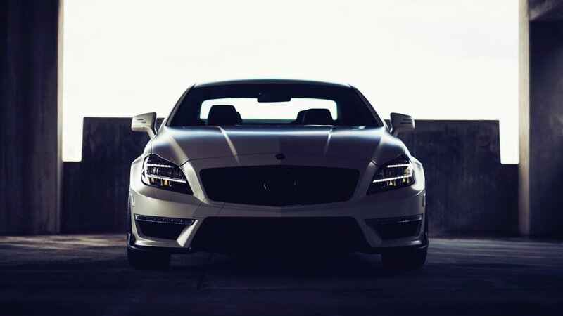 White Luxury Car — Dramatic, Photograph