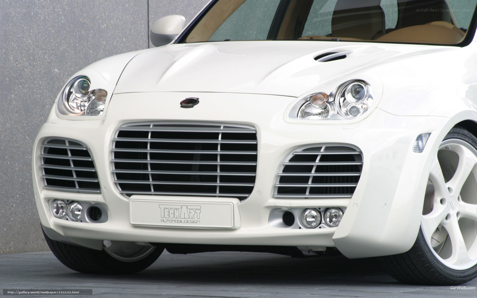 white luxury car front view
