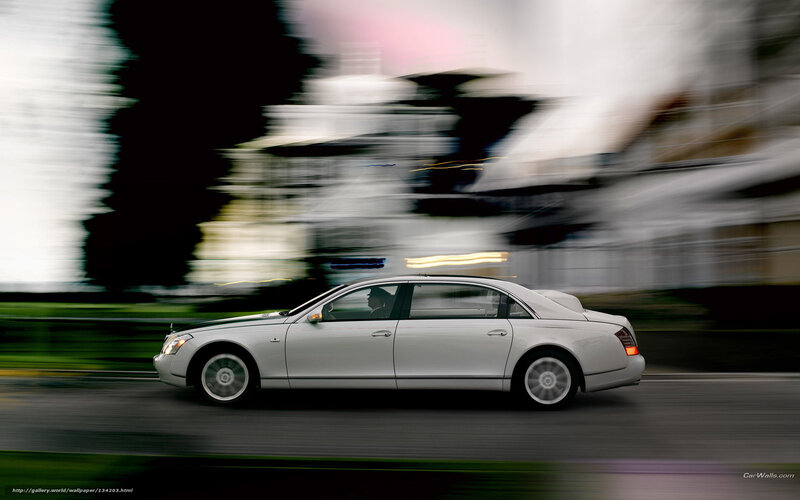 White luxury car in motion