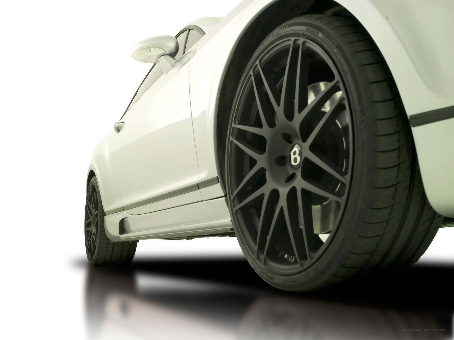 white luxury car wheel