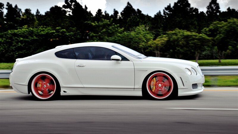 White Luxury Coupe — Dynamic, Afternoon