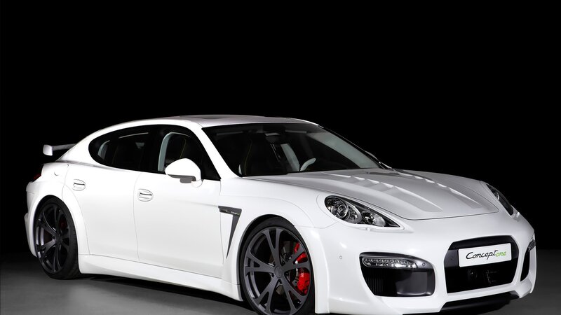 White luxury performance car