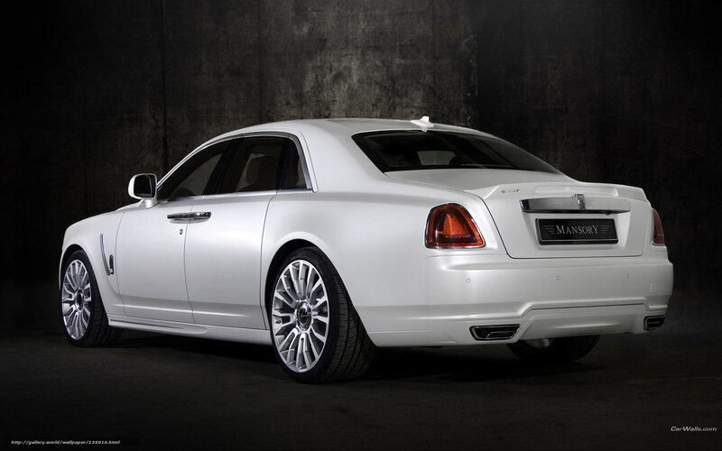 White Luxury Sedan — Dramatic, Photograph