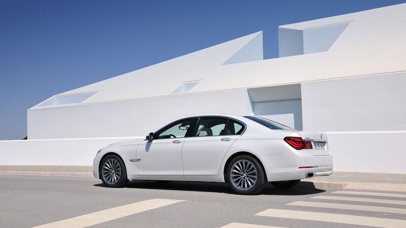 White Luxury Sedan — Serene, Afternoon