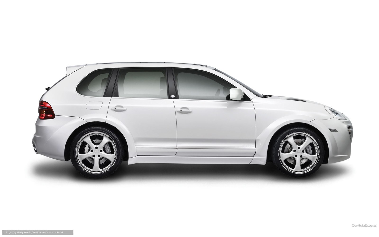 white luxury SUV side view