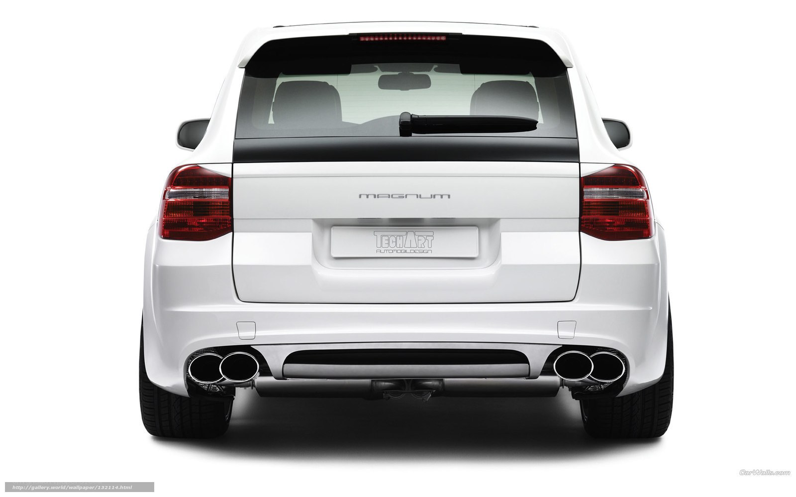 white magnum suv rear view