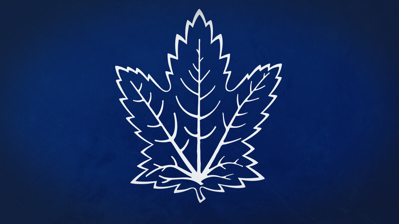 White Maple Leaf — Blue