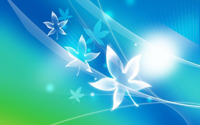 White Maple Leaves — Blue, Serene