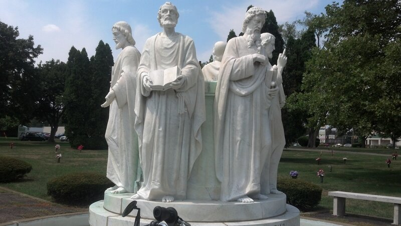 White Marble Statue Group — Serene, Afternoon