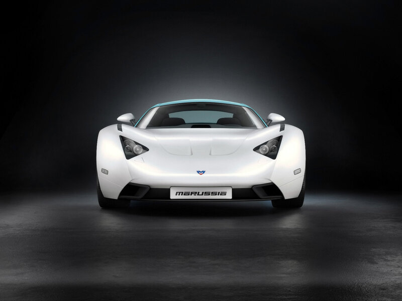White Marussia sports car