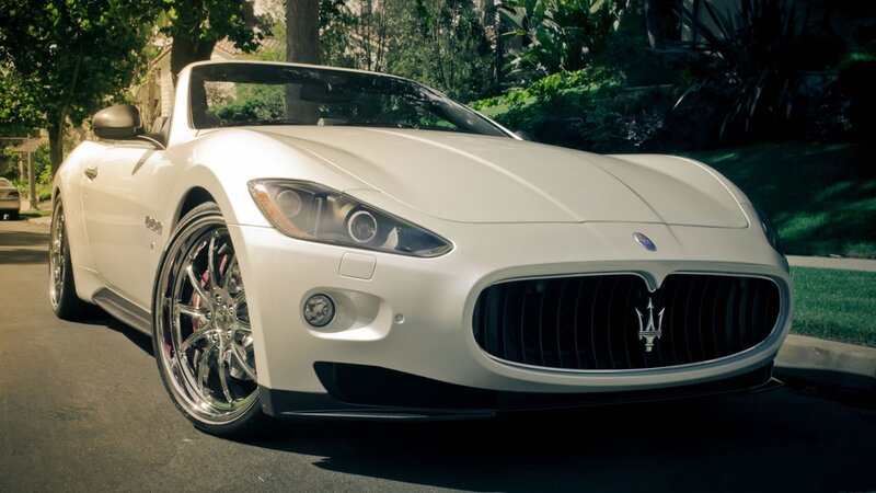 white maserati convertible