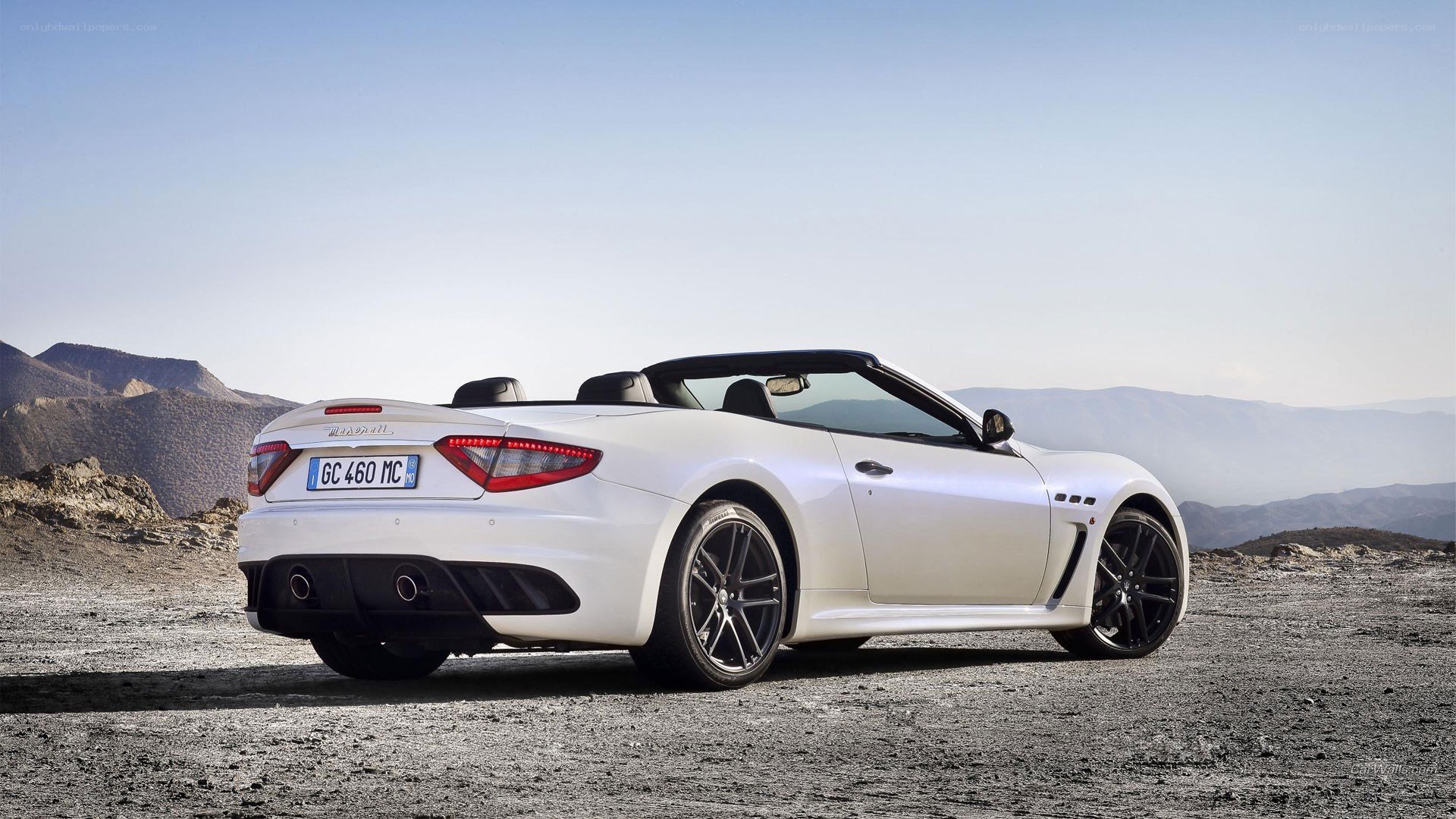 white maserati convertible