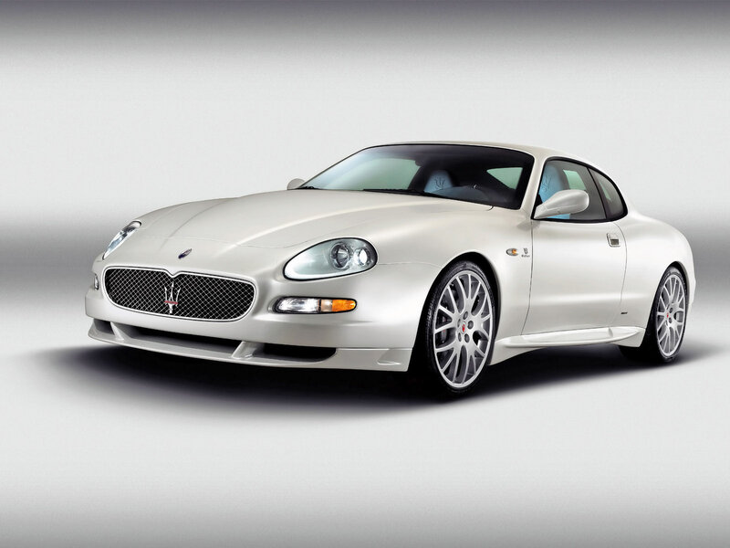 White Maserati Coupe — Silver