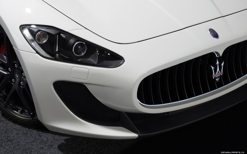 white maserati front view