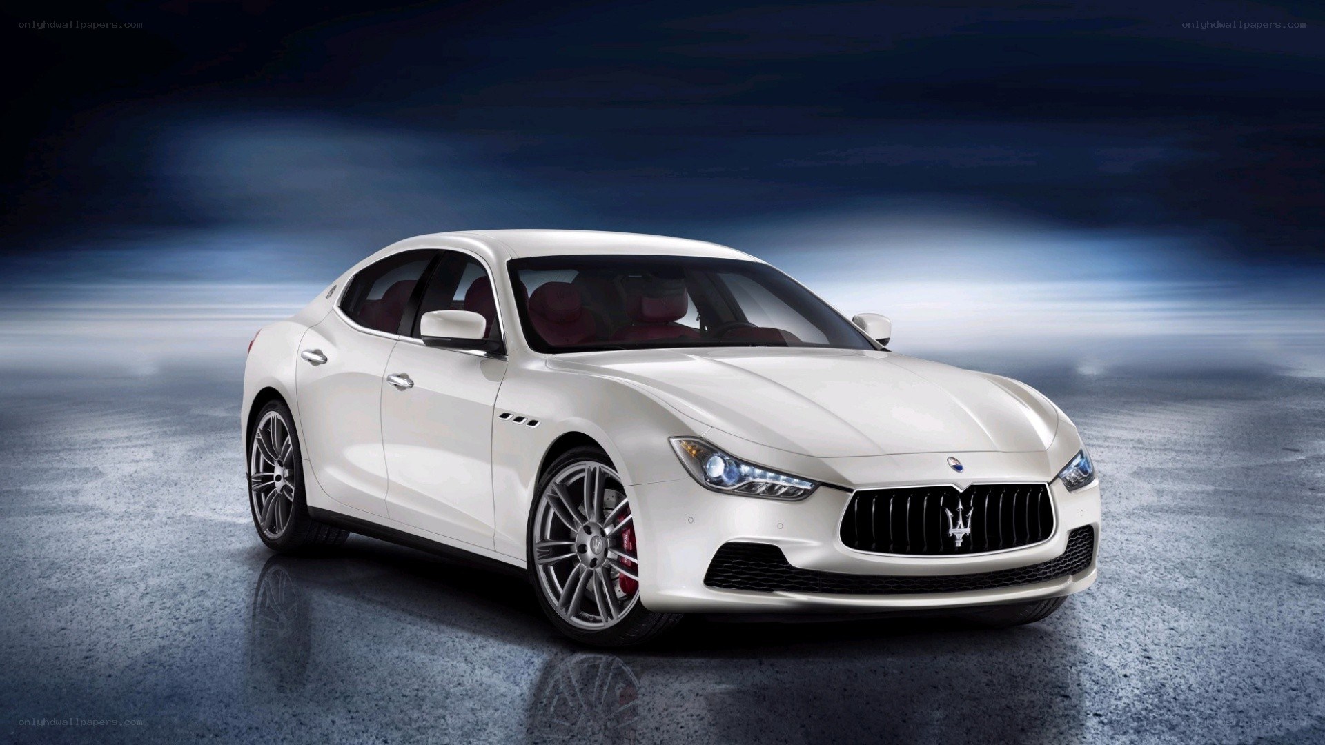 White Maserati Ghibli