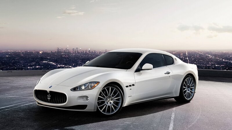 White Maserati GranTurismo — Dramatic, Sunset, Photograph