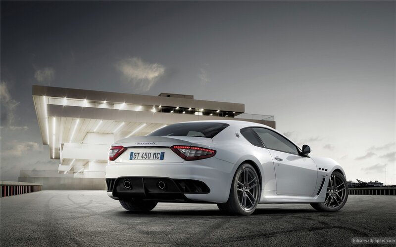 White Maserati GT — Dramatic, Sunset, Photograph, Car
