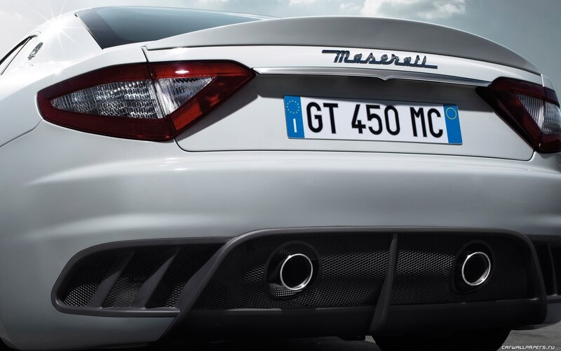 White Maserati GT450 MC — Dramatic, Photograph, Car
