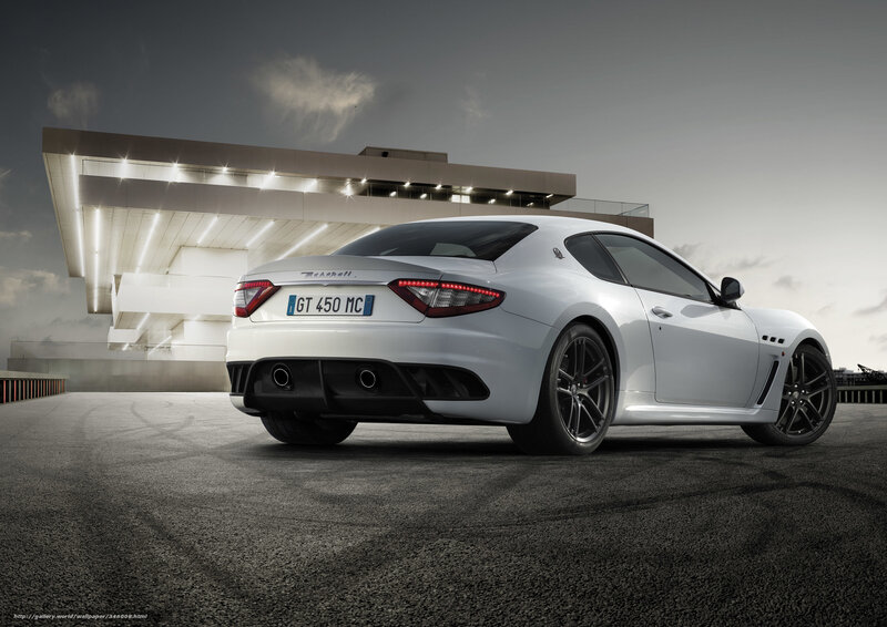 White Maserati GT450 MC — Dramatic, Sunset