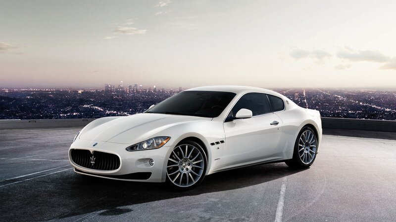 white maserati on rooftop