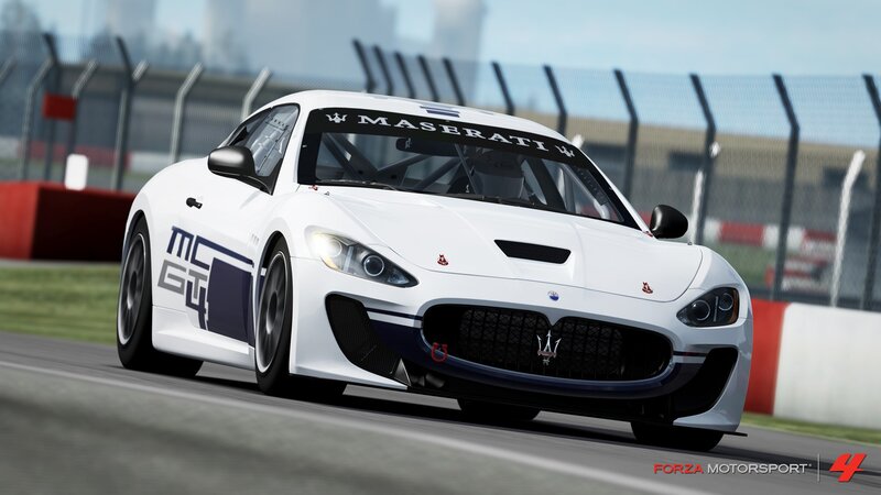 White Maserati Race Car — Dynamic