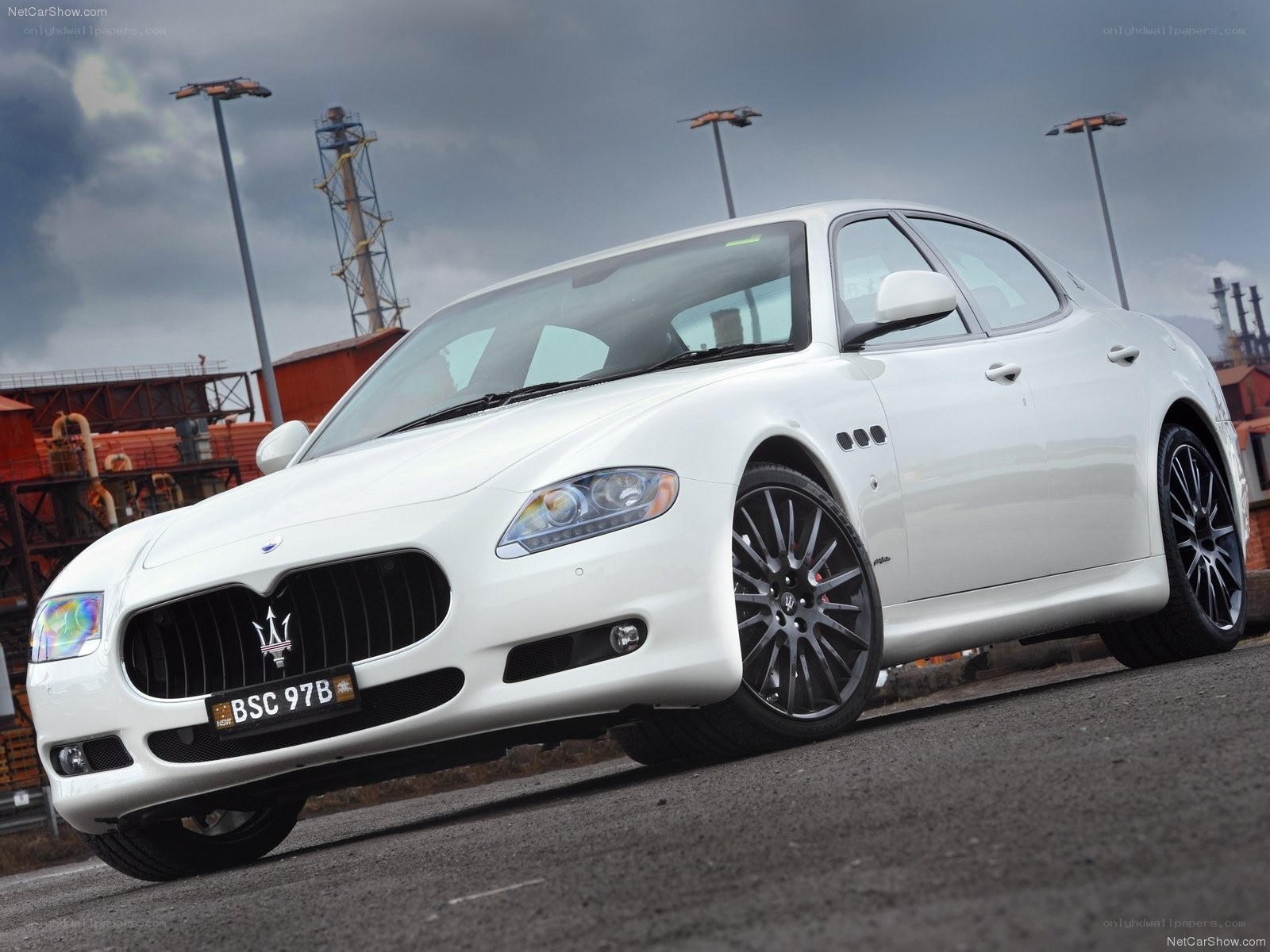 white maserati sedan