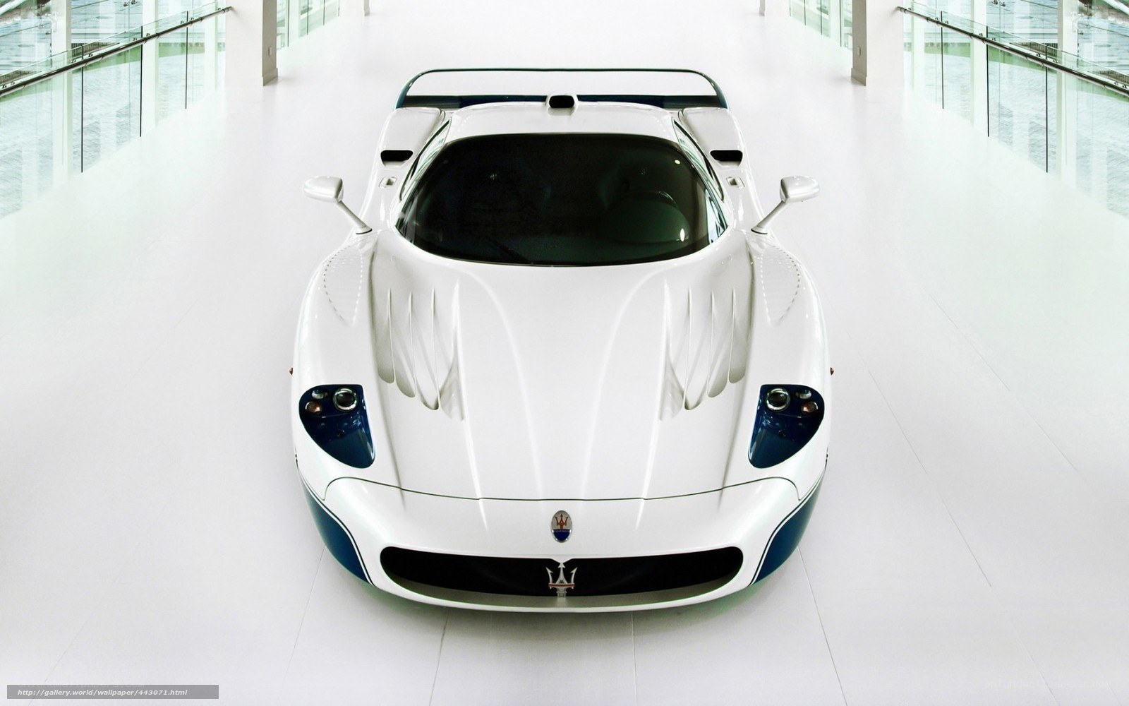 White Maserati sports car