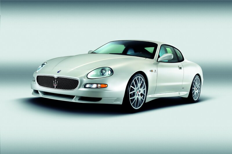White Maserati sports car