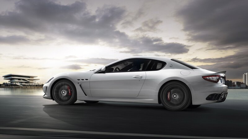 White Maserati sports car