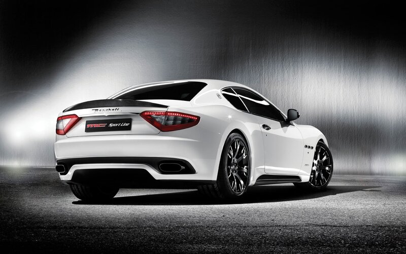 White Maserati sports car