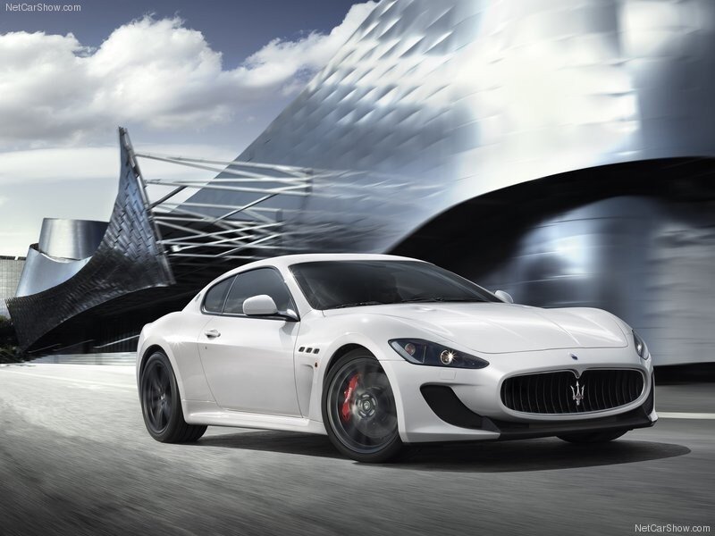 white maserati sports car