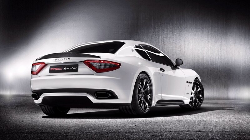 white maserati sports car