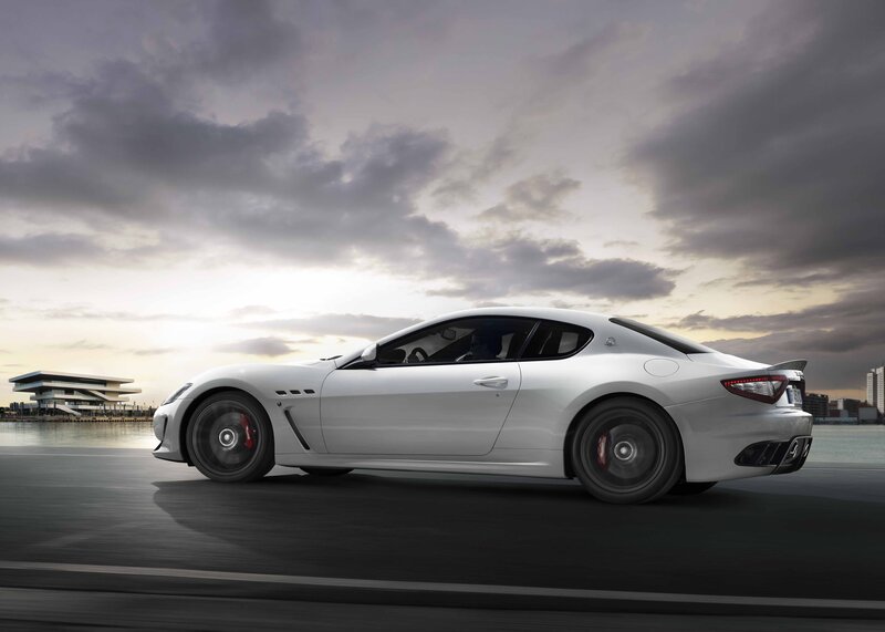 White Maserati sports car