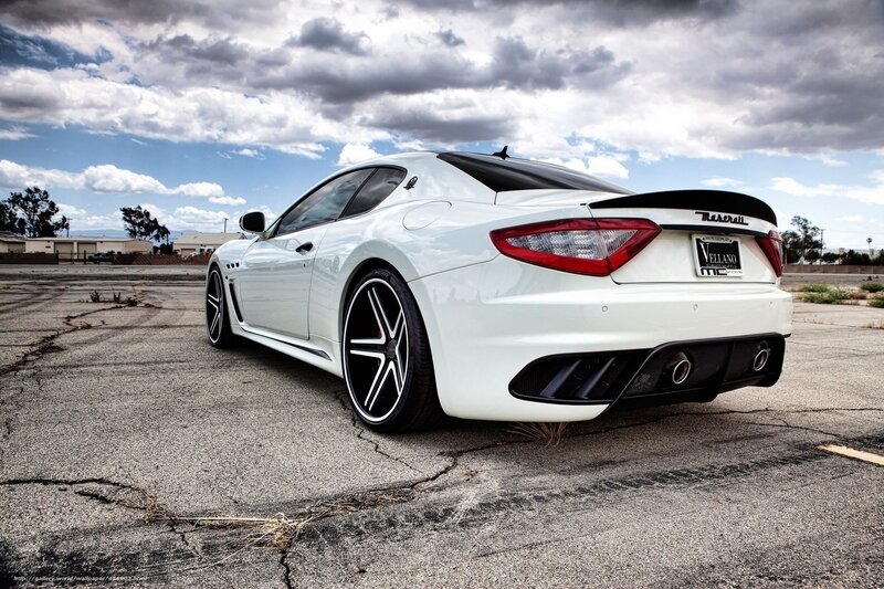 white maserati sports car