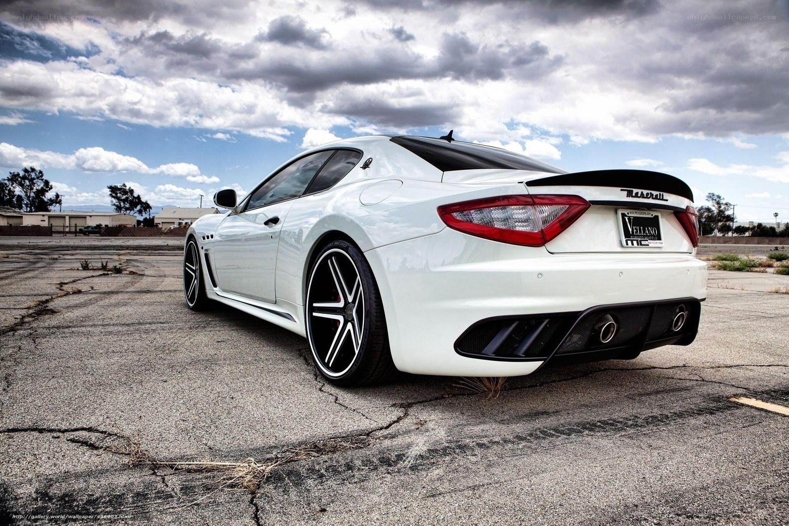 white maserati sports car