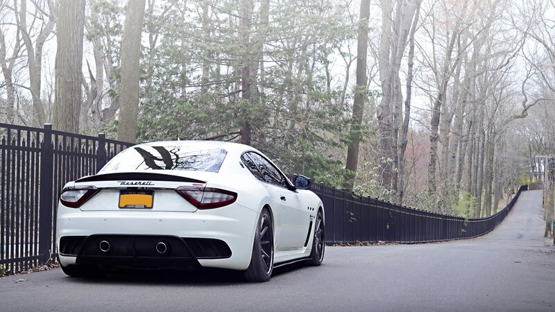 White Maserati Sports Car — Serene