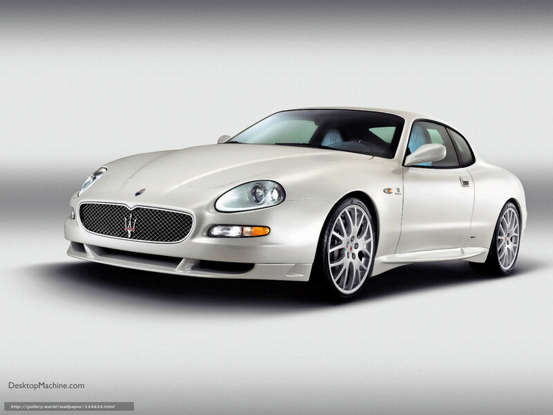 White Maserati sports car