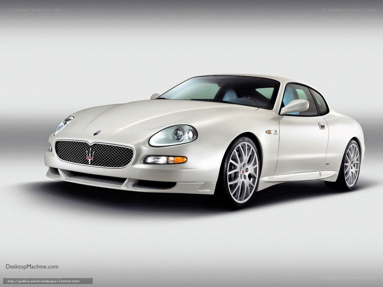 White Maserati sports car