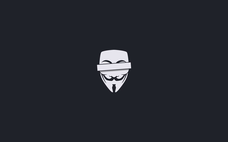 White Mask on Dark Background — Black, Neutral