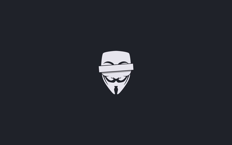 White Mask on Dark Background — Black, Neutral, Vector Art