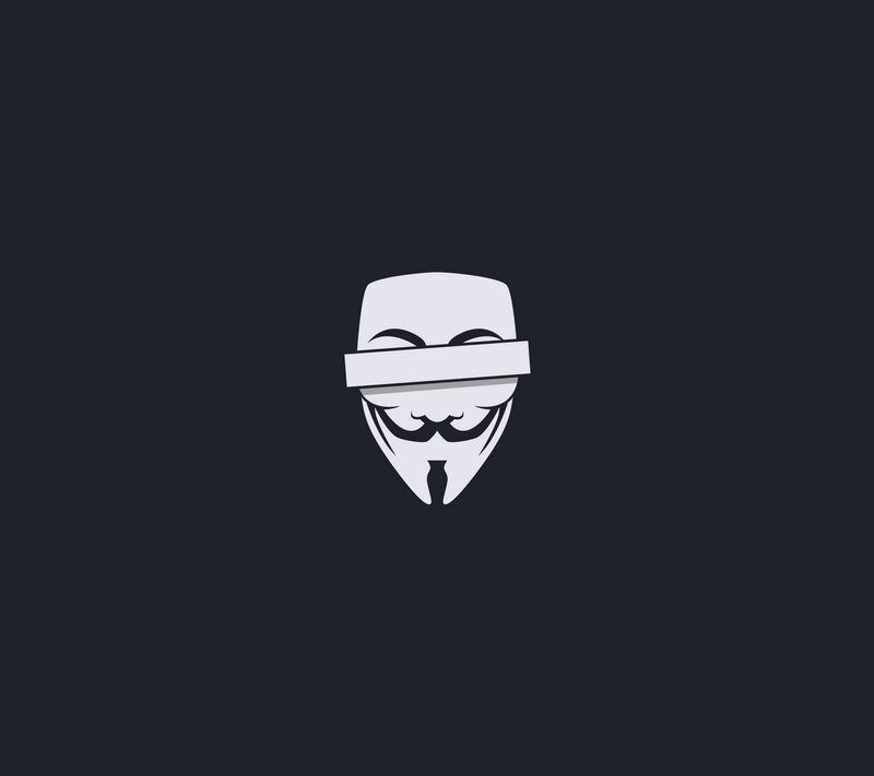 White Mask on Dark Background — Black
