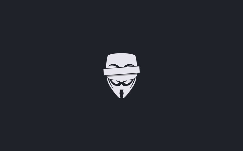 White Mask on Dark Background
