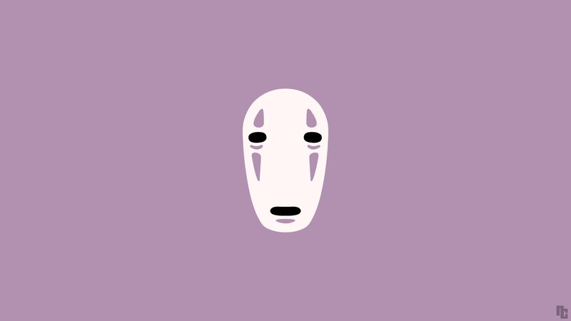 White Mask on Purple
