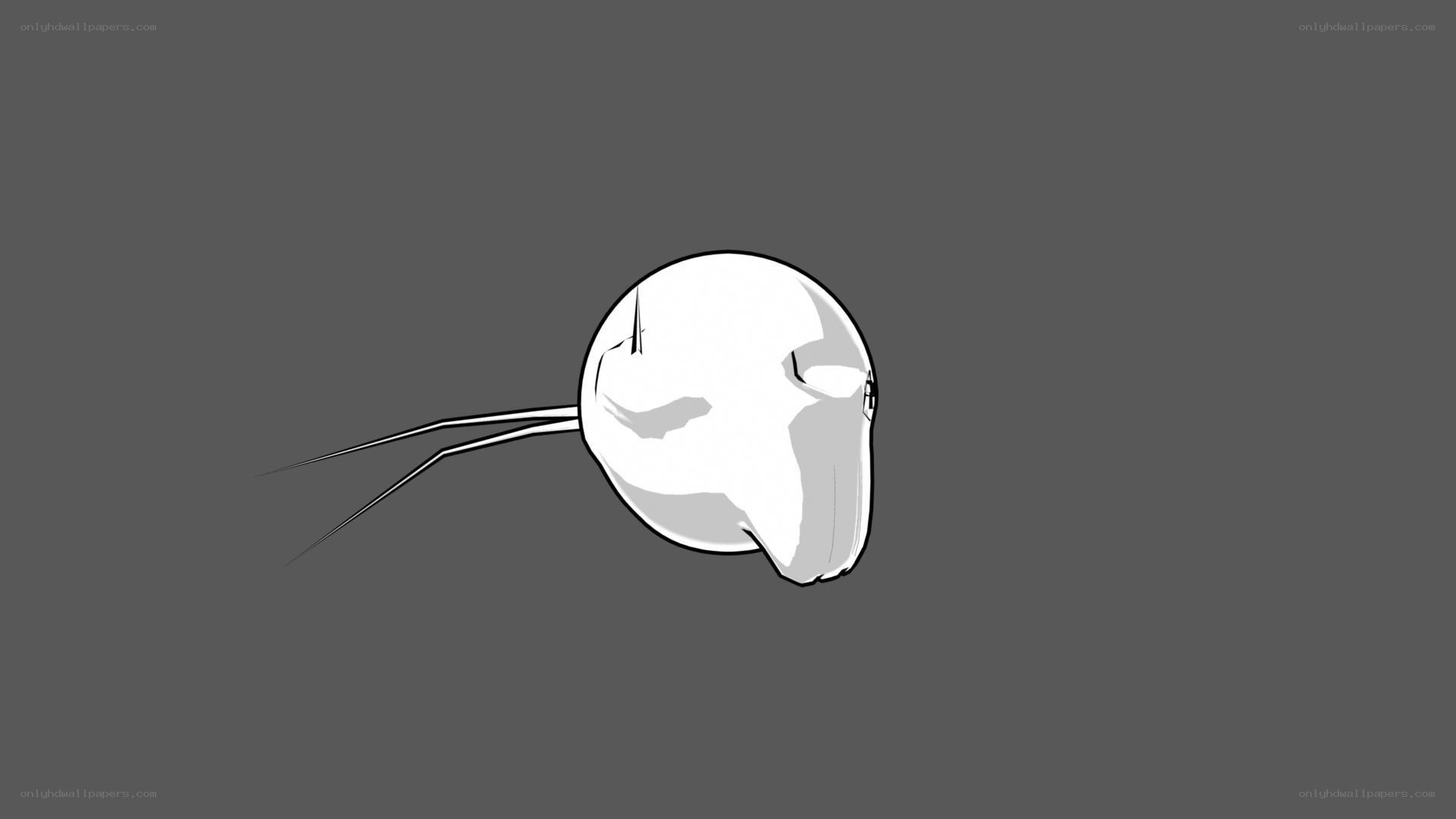 white mask with antennae